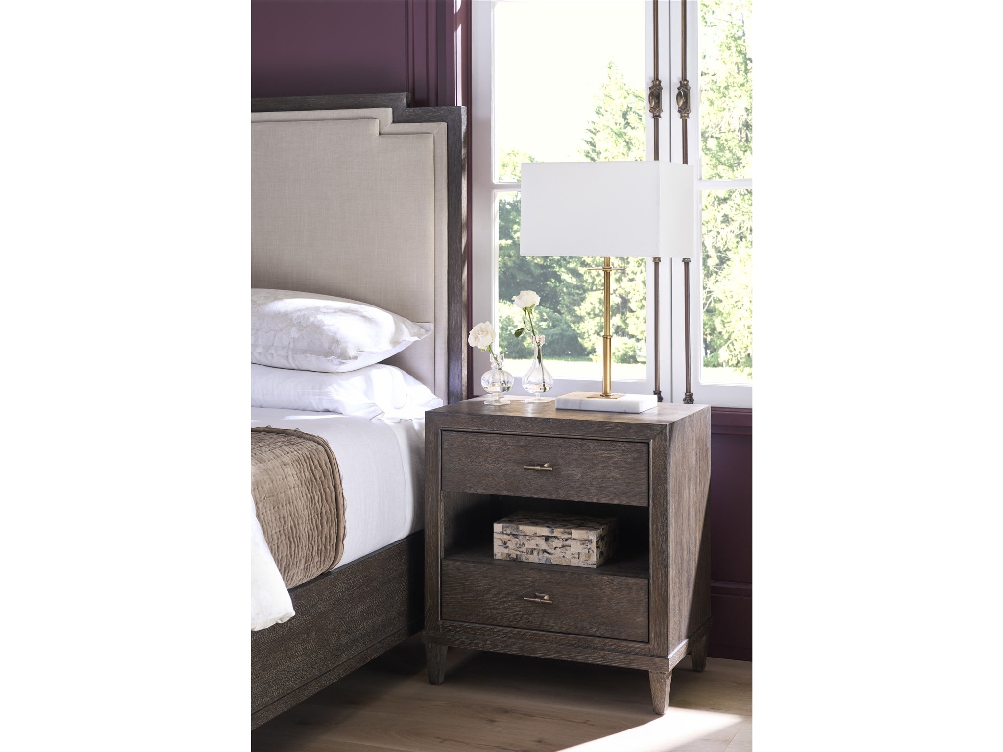 Montclair Cocoa 2 Drawer Nightstand - Thumbnail 3