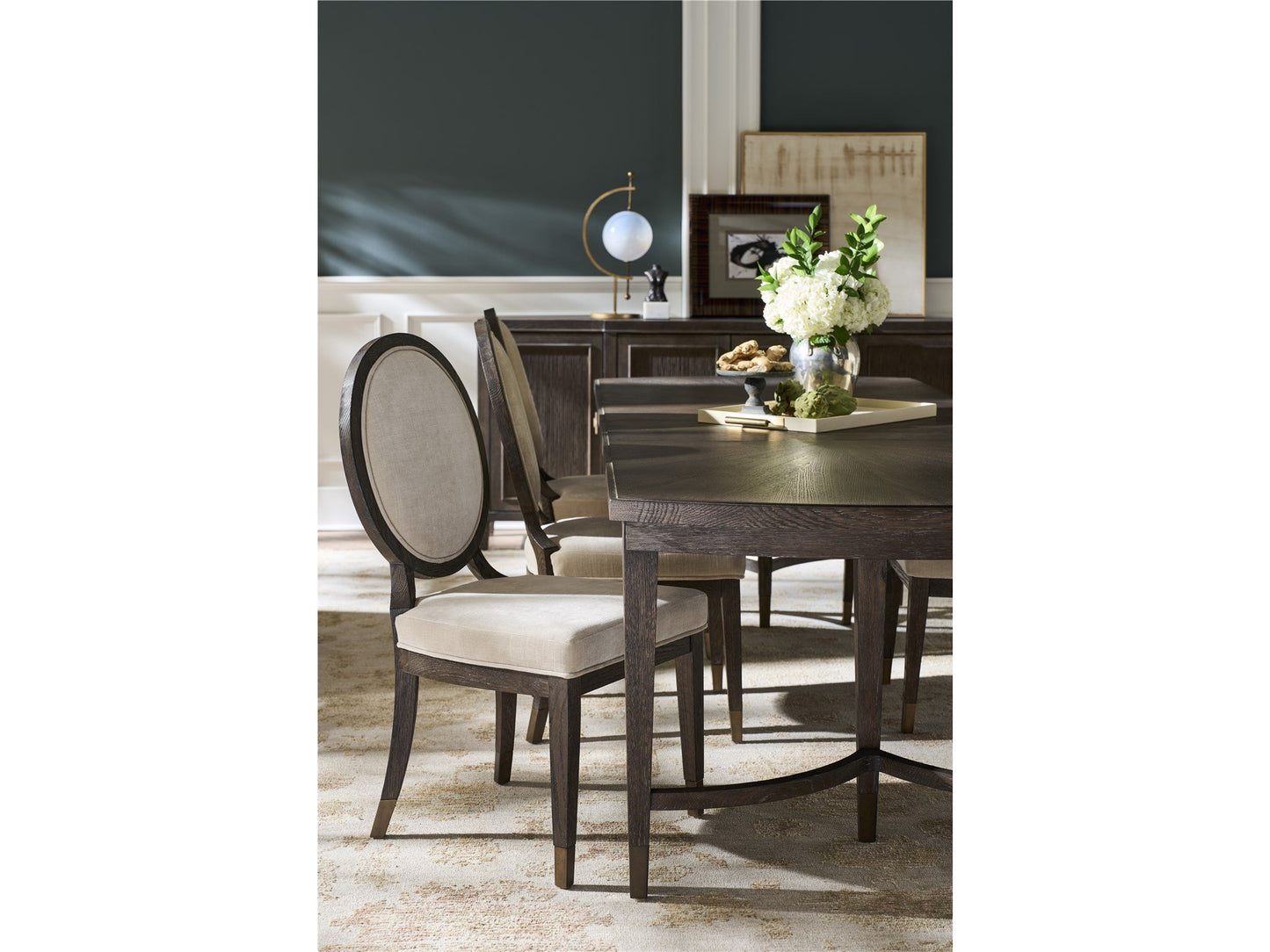 Montclair Cocoa Oval Side Chair- Set of 2 - Chapin Furniture