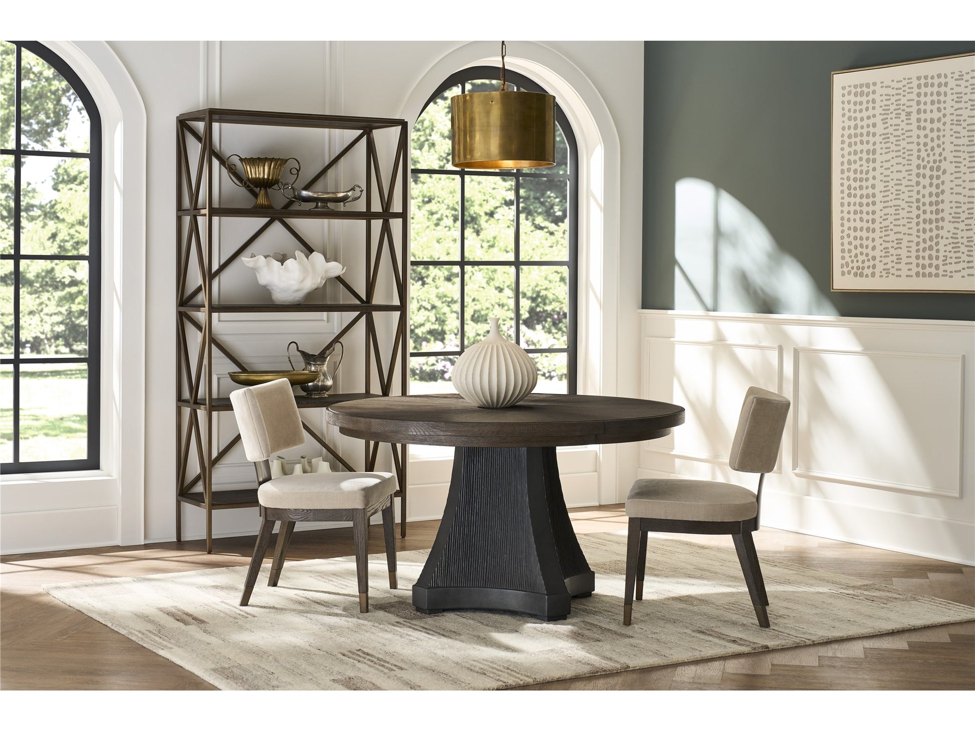 Montclair Cinder Round Dining Table - Chapin Furniture