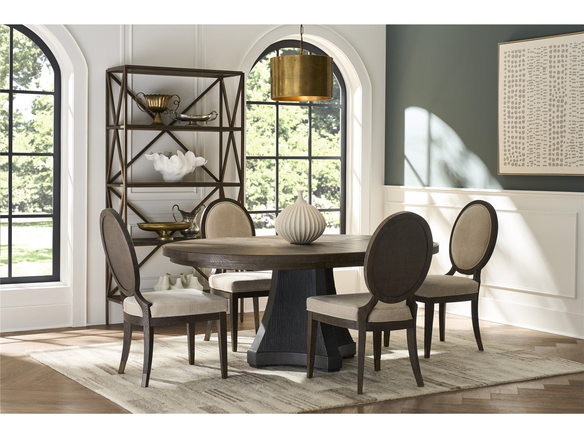 Montclair Cinder Round Dining Table - Thumbnail 4