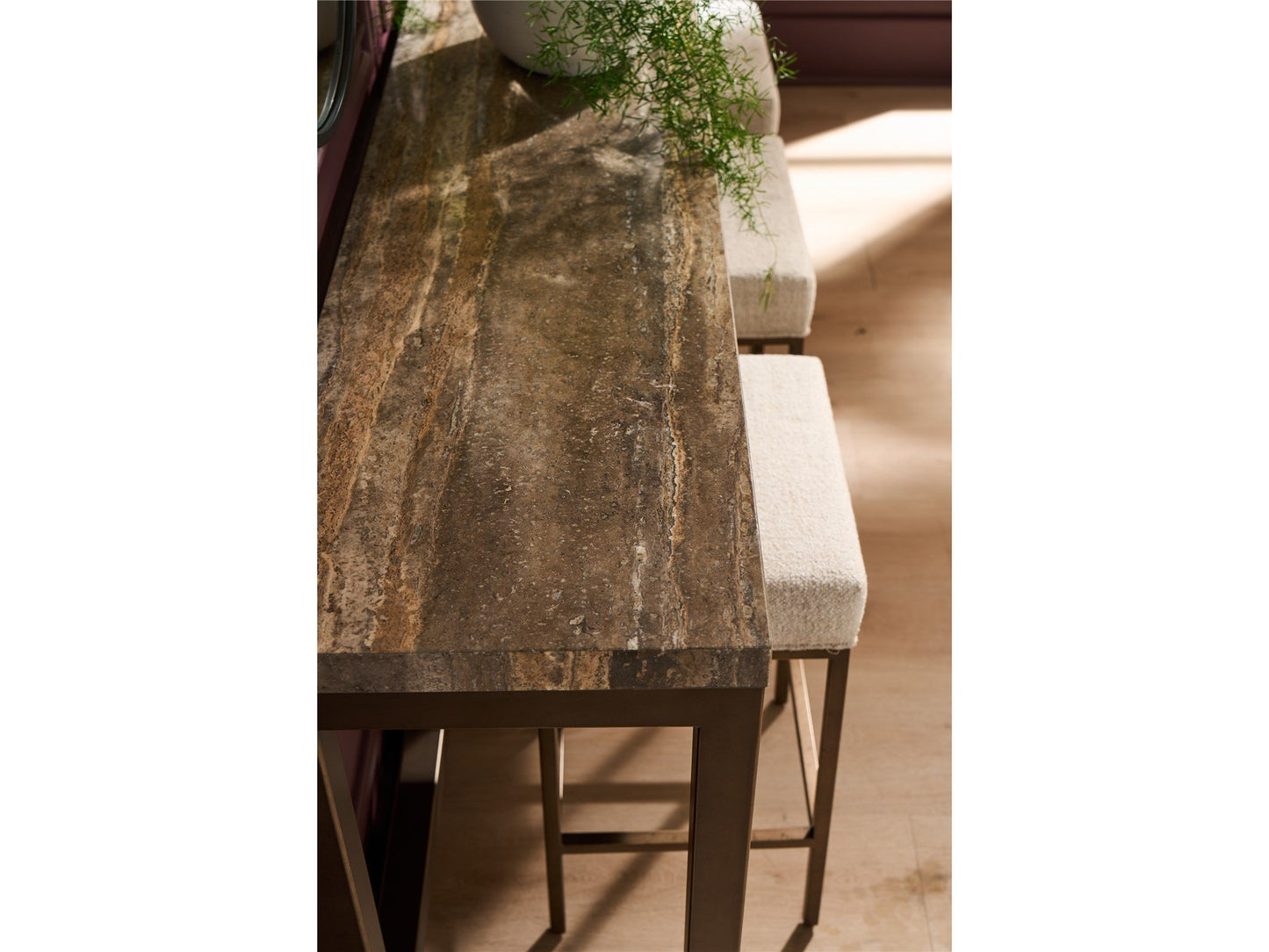 Montclair Brindle Console With Stools - Chapin Furniture