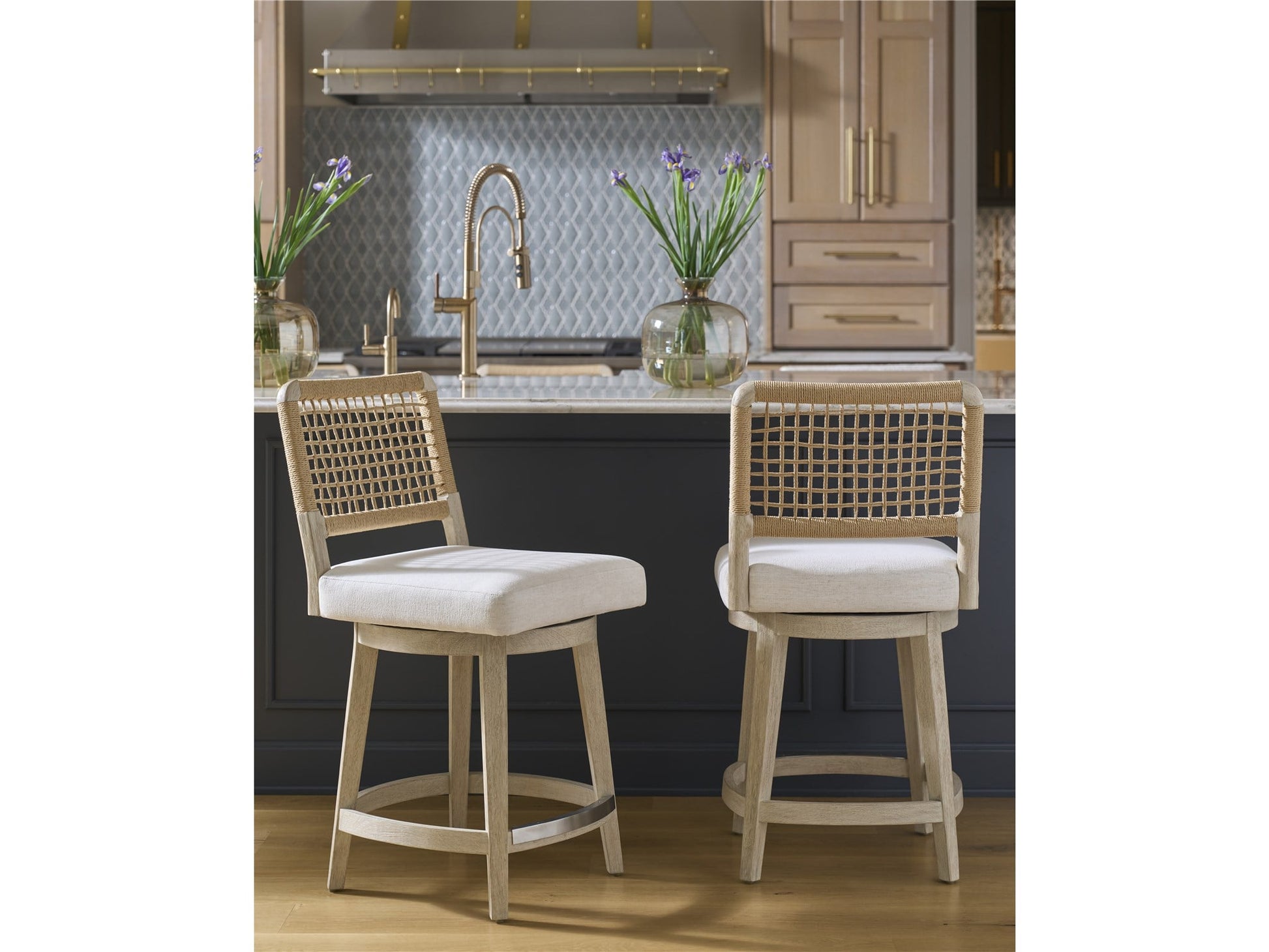 Oasis Coastal Living Dockside Swivel Counter Stool - Chapin Furniture