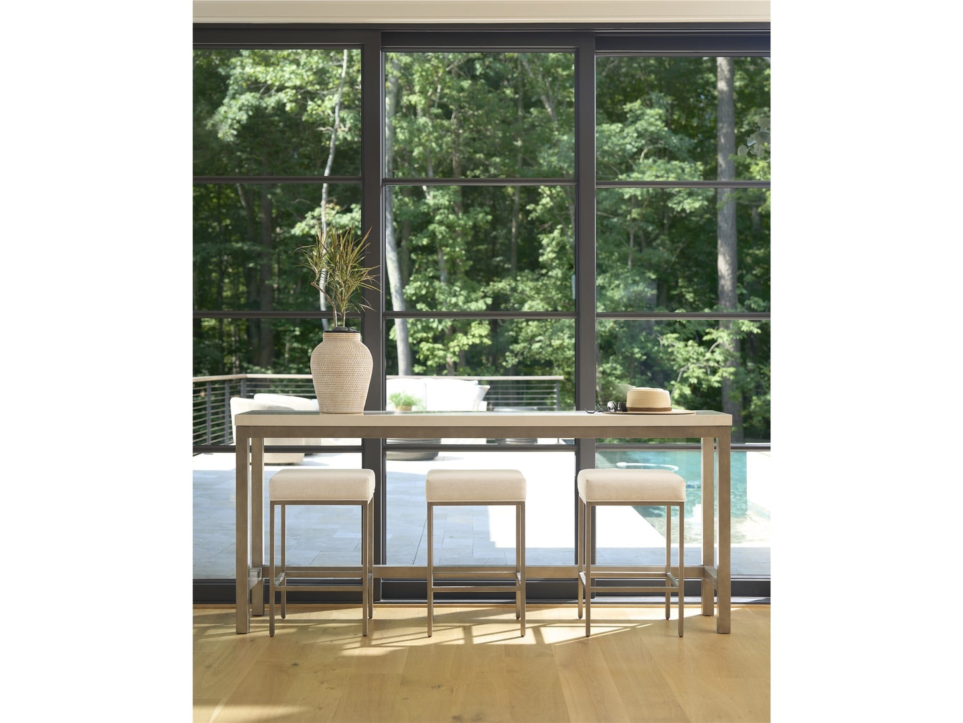 Oasis Coastal Living Oasis Console With Stools - Chapin Furniture