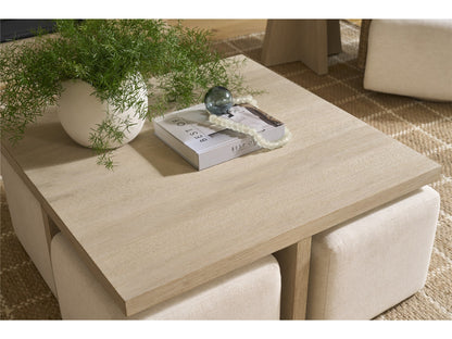 Oasis Coastal Living Dockside Cocktail Table With Ottomans - Chapin Furniture