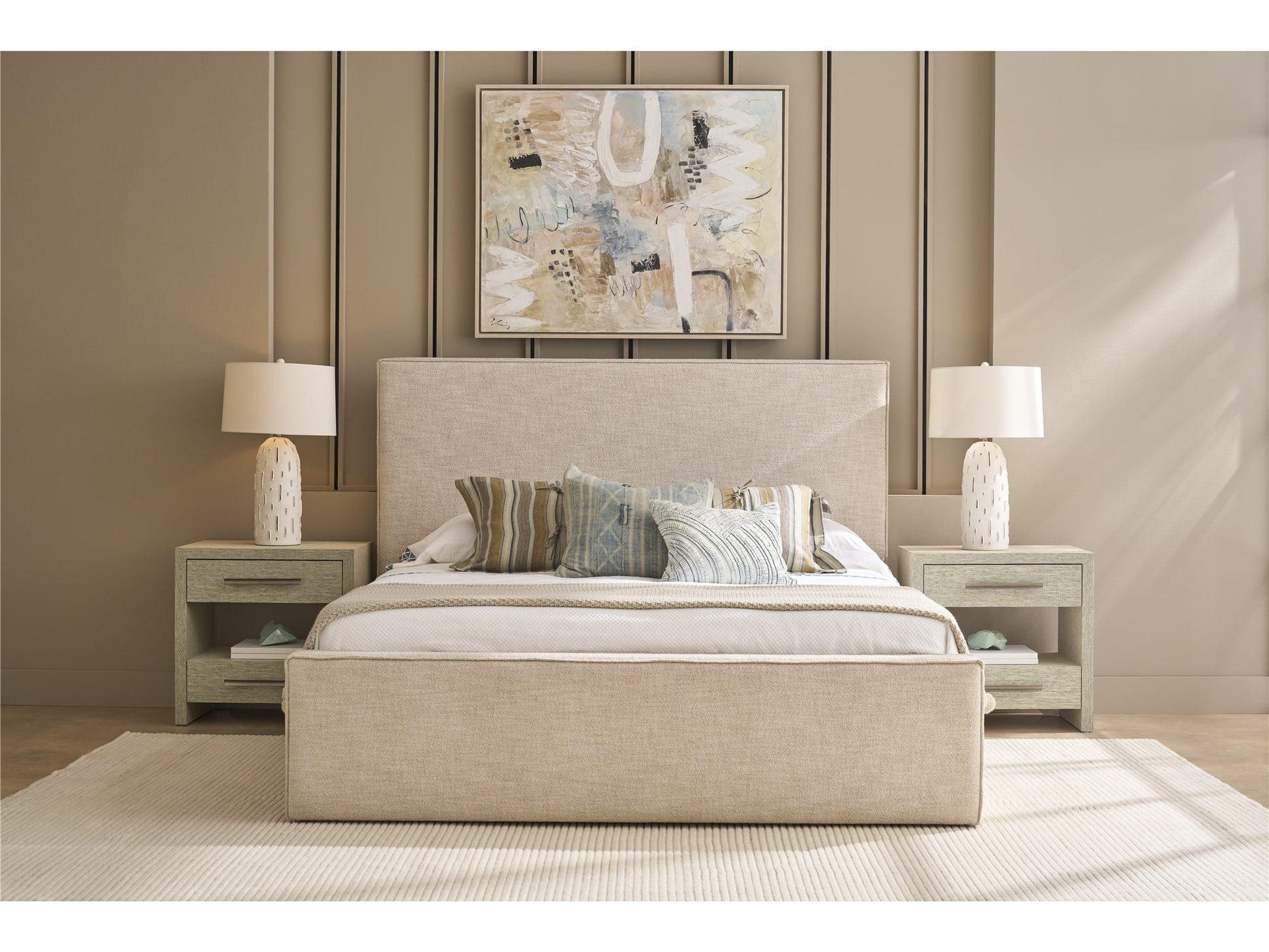 Oasis Coastal Living Drift Upholstered Bed - Chapin Furniture
