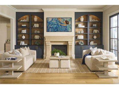 Oasis Coastal Living Dockside Cocktail Table With Ottomans - Chapin Furniture