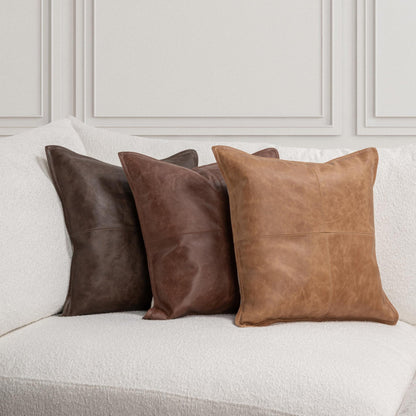 SLD Leather Kona Brown Pillow - Chapin Furniture