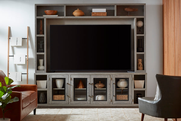 Paige 97" Console & Hutch - Heather Grey - Chapin Furniture