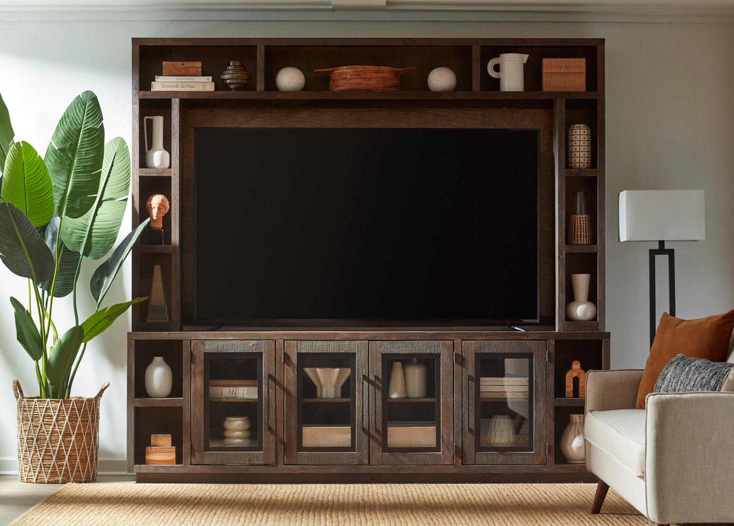 Paige 97" Console & Hutch - Brindle - Chapin Furniture