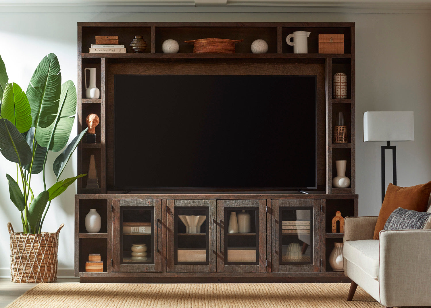 Paige 97" Console & Hutch - Brindle - Chapin Furniture