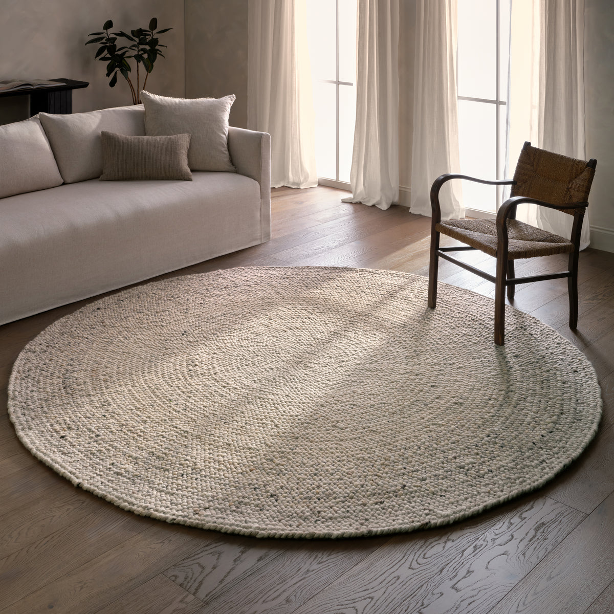 Woven Radius Circadia WRS01 Tan Round Rug - Chapin Furniture
