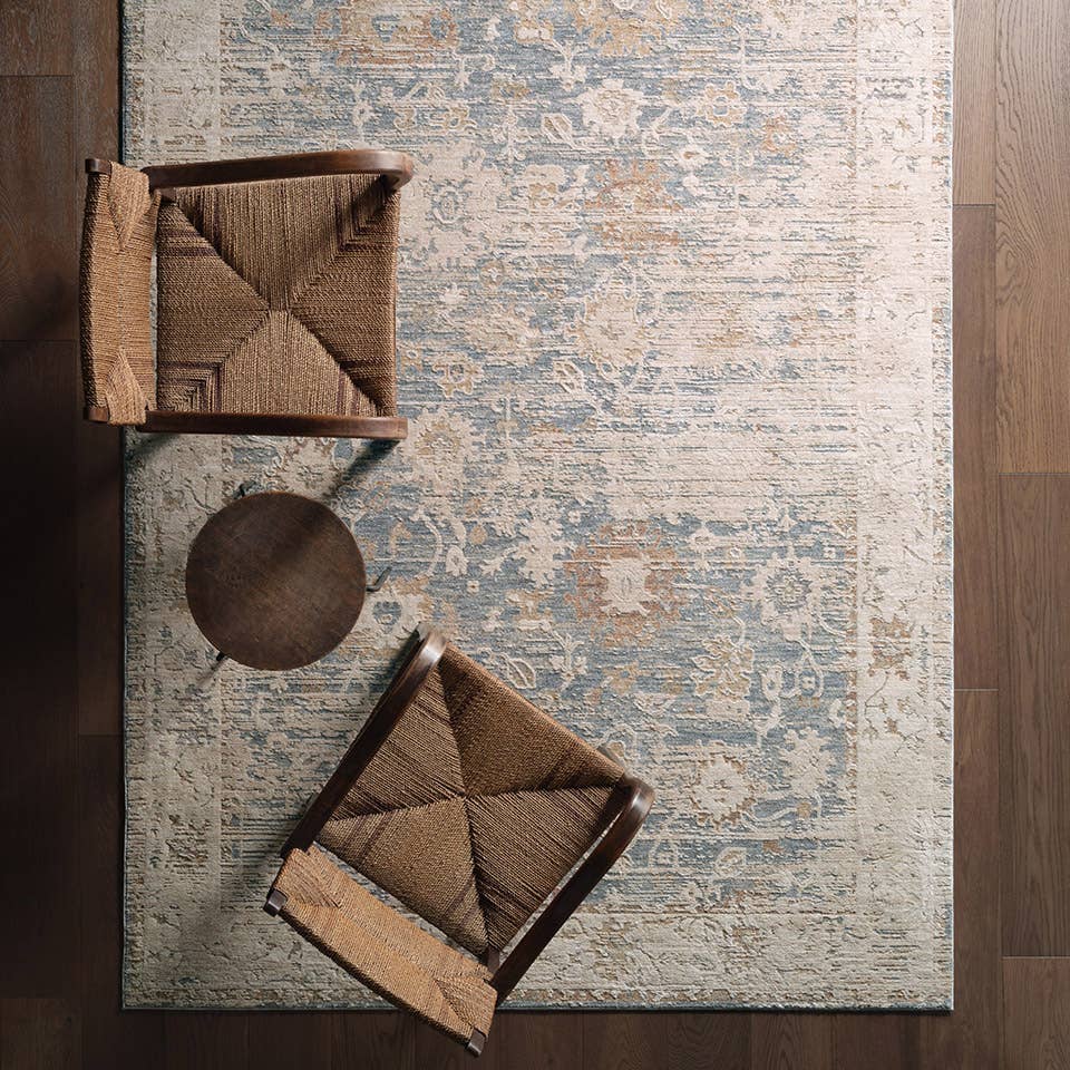 Zarif Lupine ZAR01 Blue/Beige Rug - Chapin Furniture