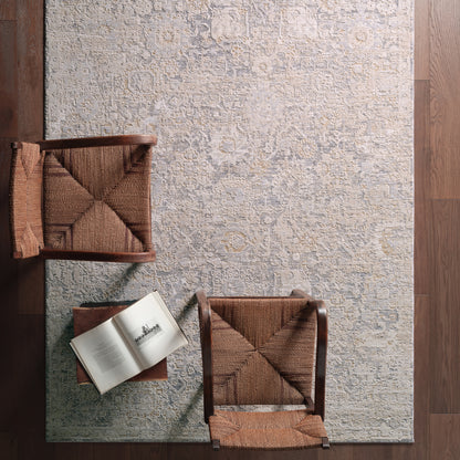 Zarif Twig ZAR02 Cream/Blue Rug - Chapin Furniture
