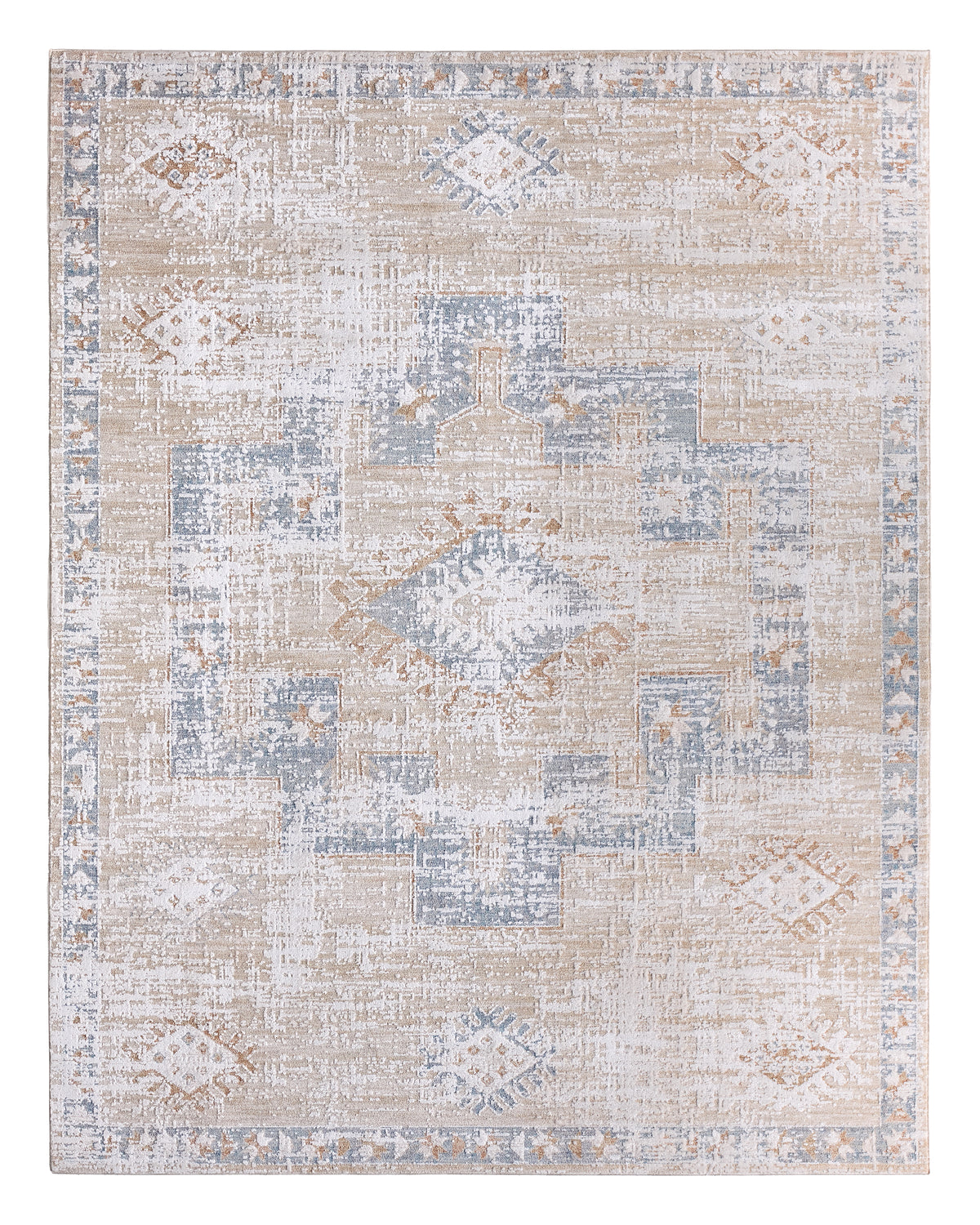 Zarif Orin ZAR06 Tan/Blue Rug - Chapin Furniture