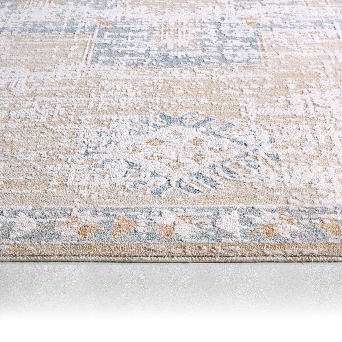 Zarif Orin ZAR06 Tan/Blue Rug - Chapin Furniture