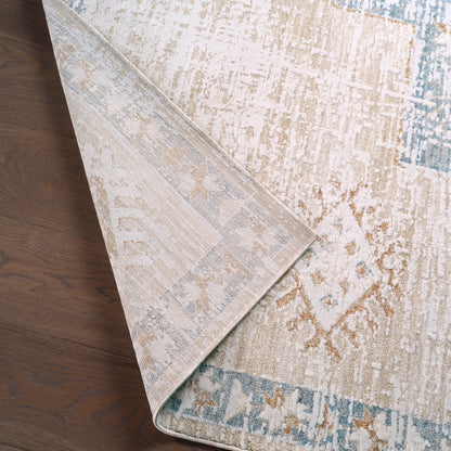 Zarif Orin ZAR06 Tan/Blue Rug - Chapin Furniture