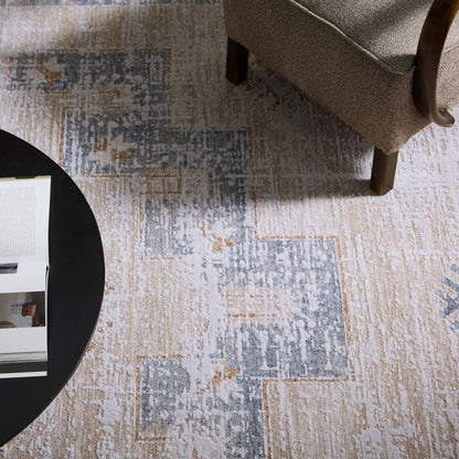 Zarif Orin ZAR06 Tan/Blue Rug - Chapin Furniture