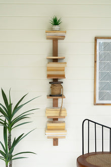 Acacia Wood Six-Tiered Vertical Shelf - Chapin Furniture