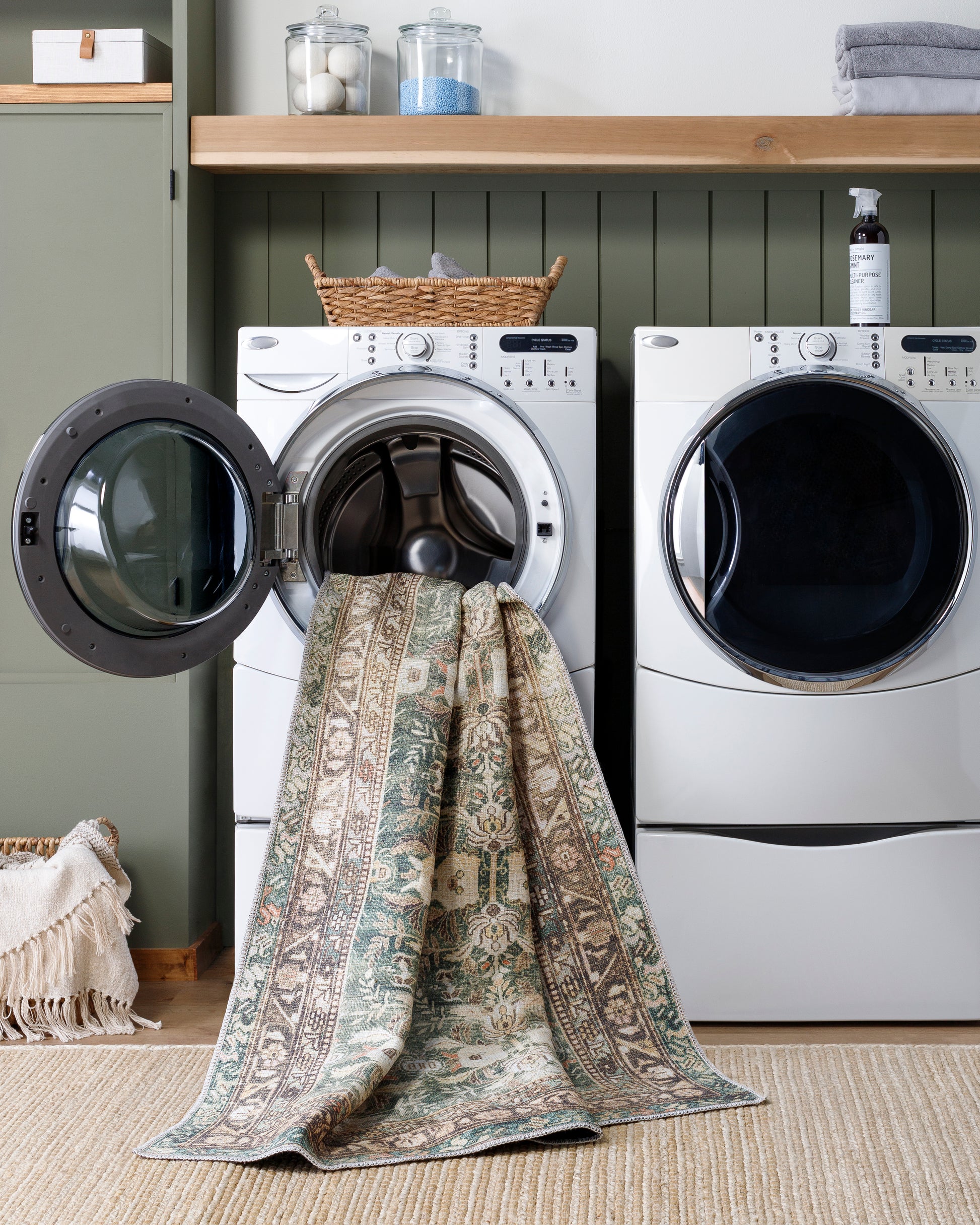 Amelie Rug - AML2396 - Green, Coral - Chapin Furniture