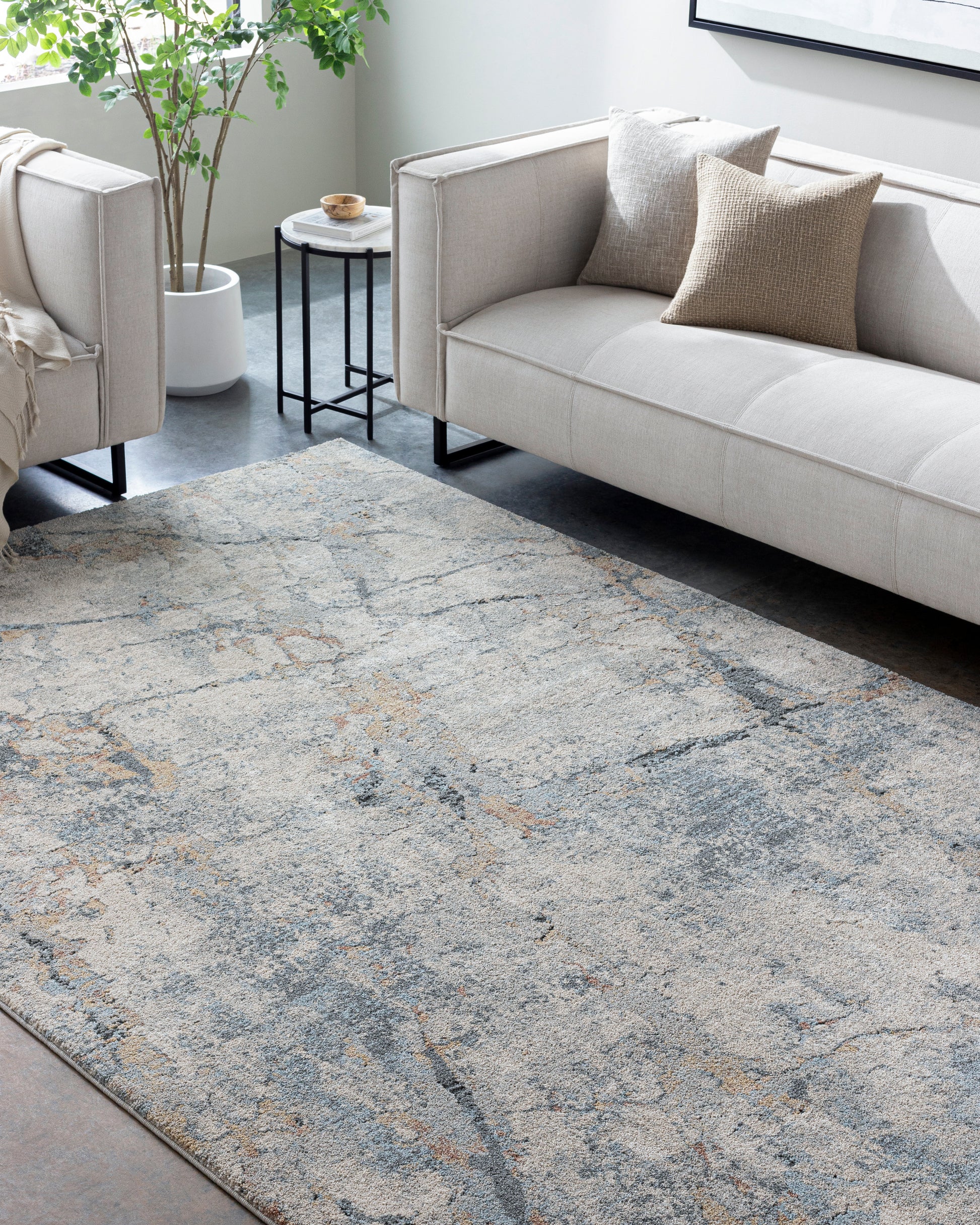 Avellino AVL-2306 Rug-  Beige, Blue, Gray - Chapin Furniture