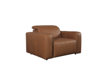 Bassett Club Level Airy Power Recliner-Antelope Leather - Chapin Furniture