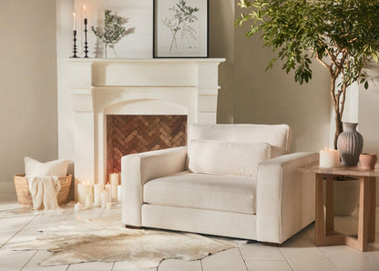 Moby Track Arm Chair and a Half- Stone - Chapin Furniture