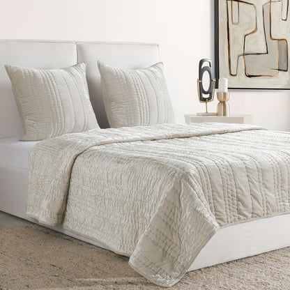 Seville Oyster Gray Quilt Collection - Chapin Furniture