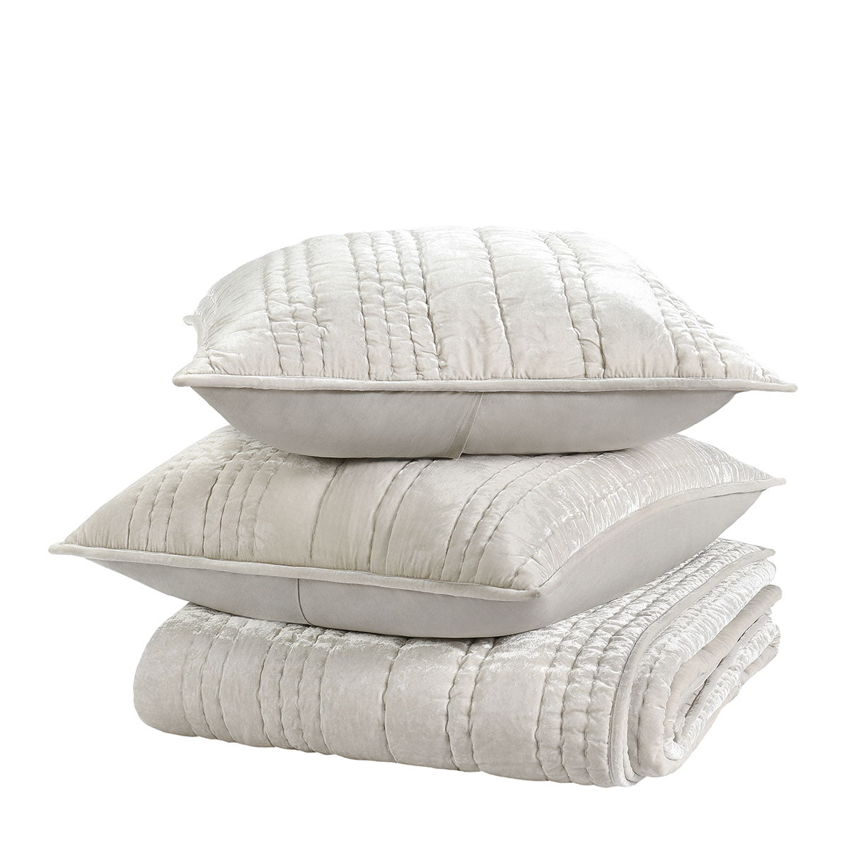 Seville Oyster Gray Quilt Collection - Chapin Furniture