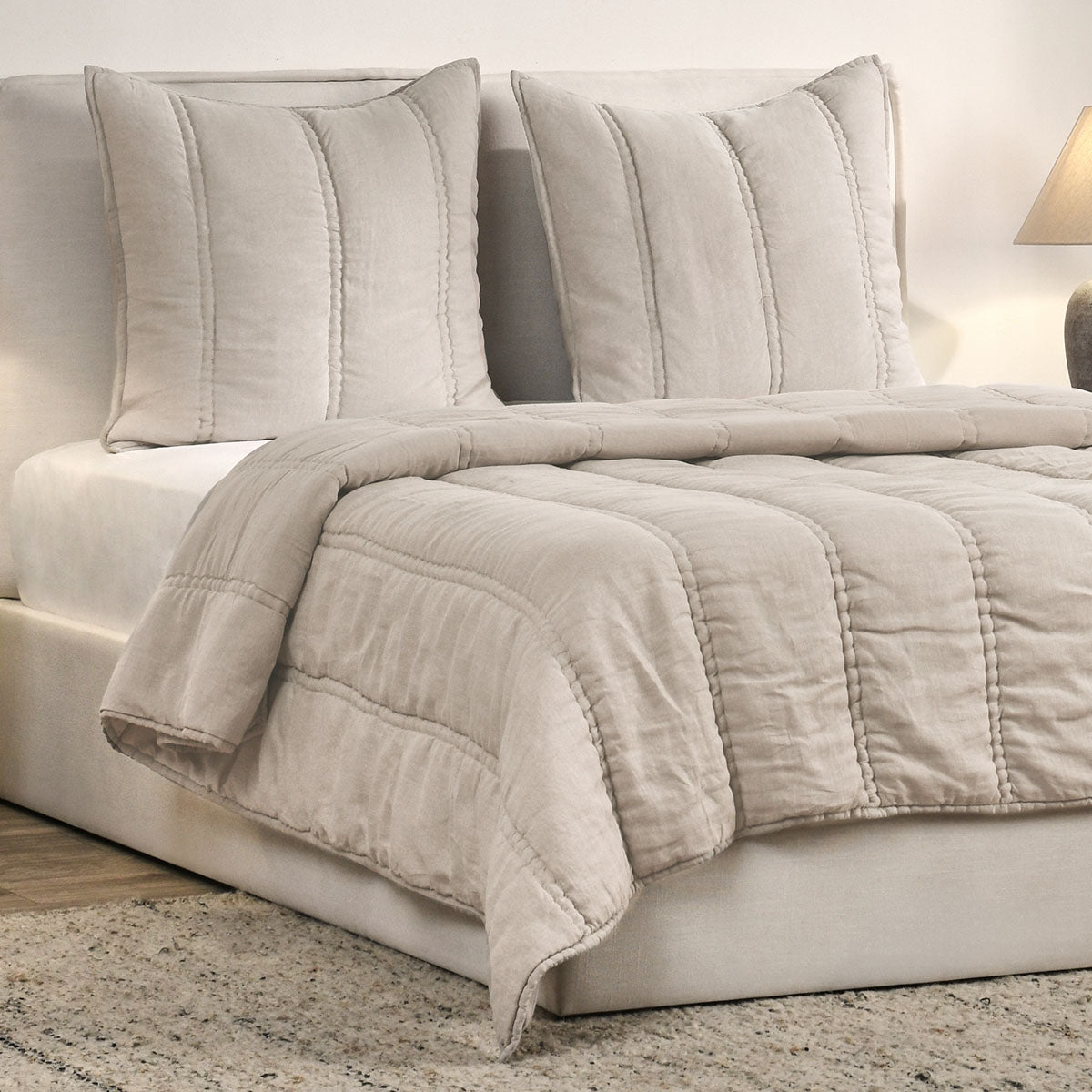 Rowen Quilt Collection-Taupe - Chapin Furniture