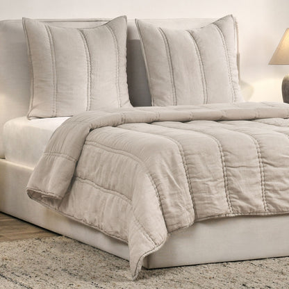 Rowen Quilt Collection-Taupe - Chapin Furniture