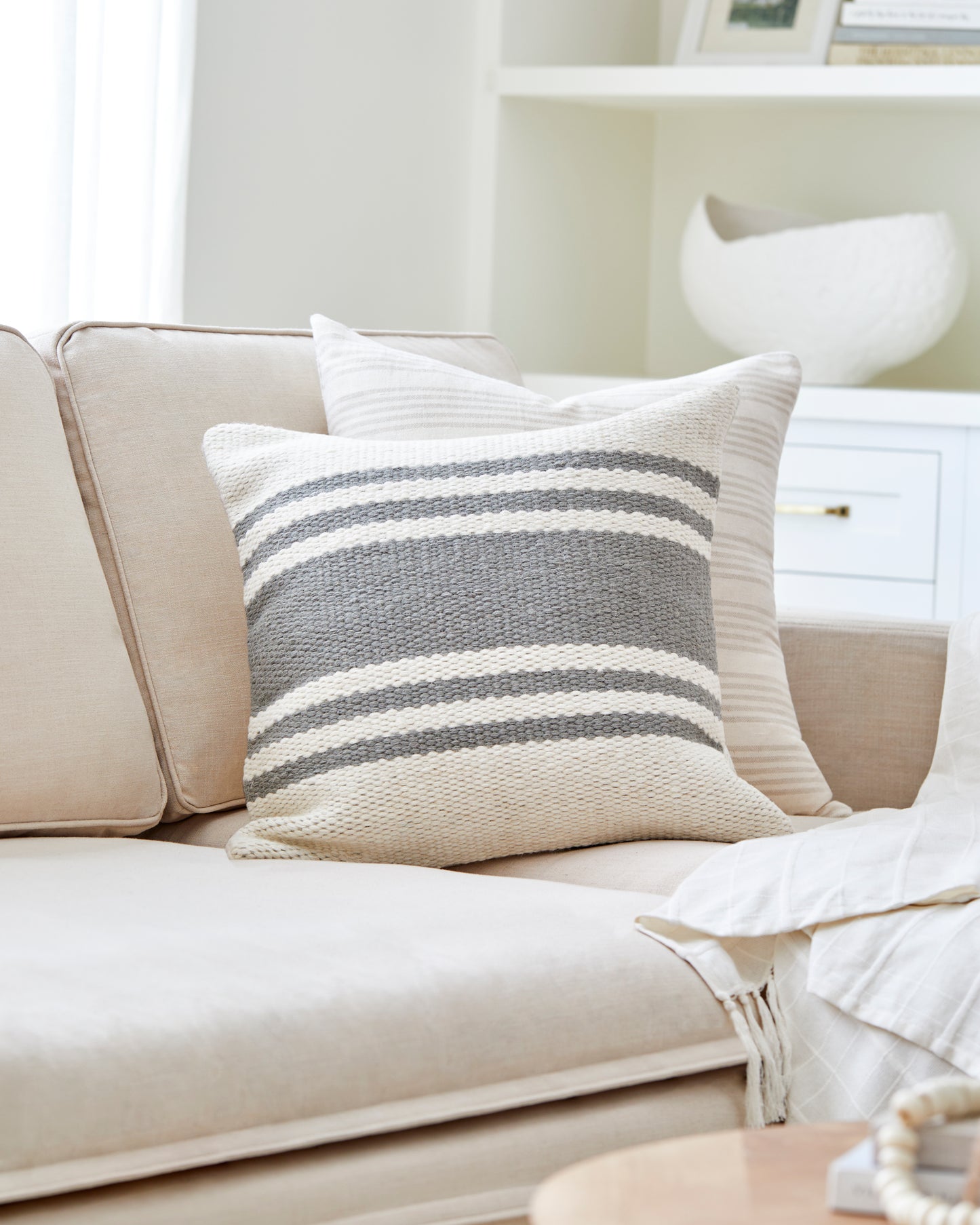 Becki Owens Brett BOBT-004 Grey, Beige Pillow - Chapin Furniture