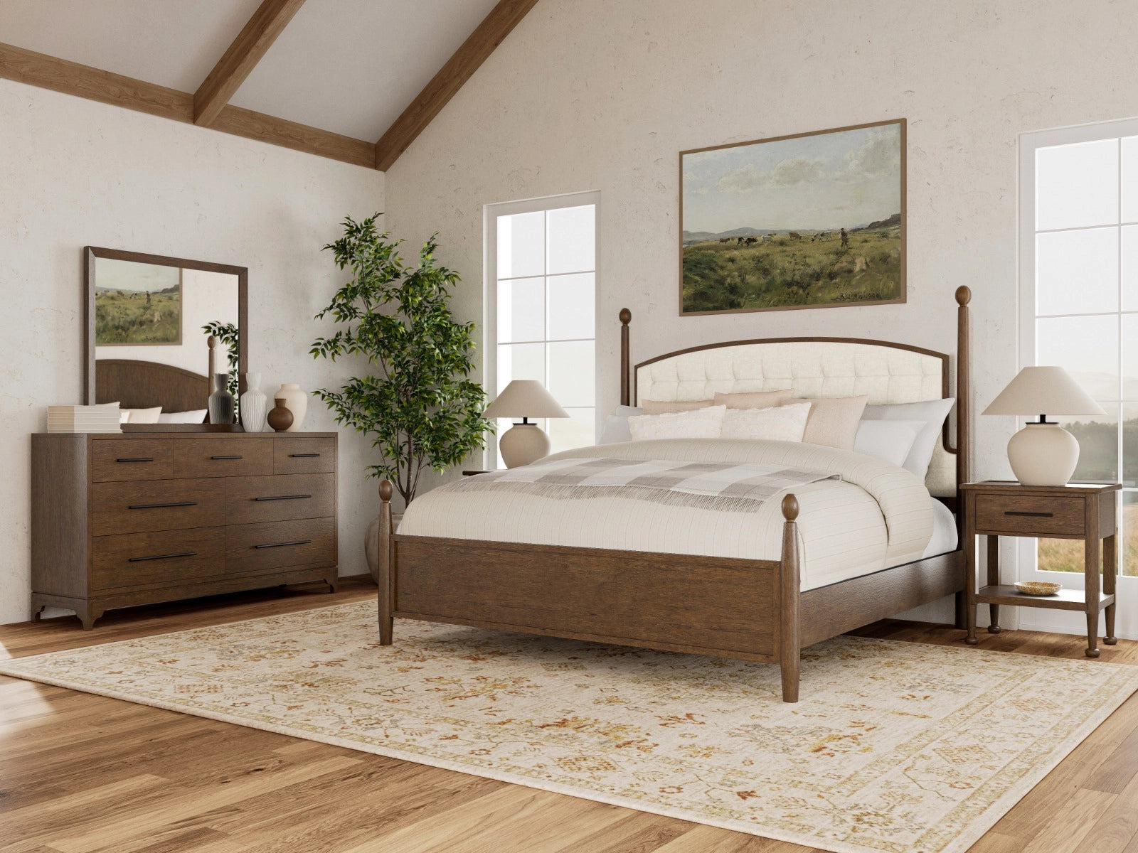 Riverside Furniture Calhoun Upholstered Panel Bed - Thumbnail 4