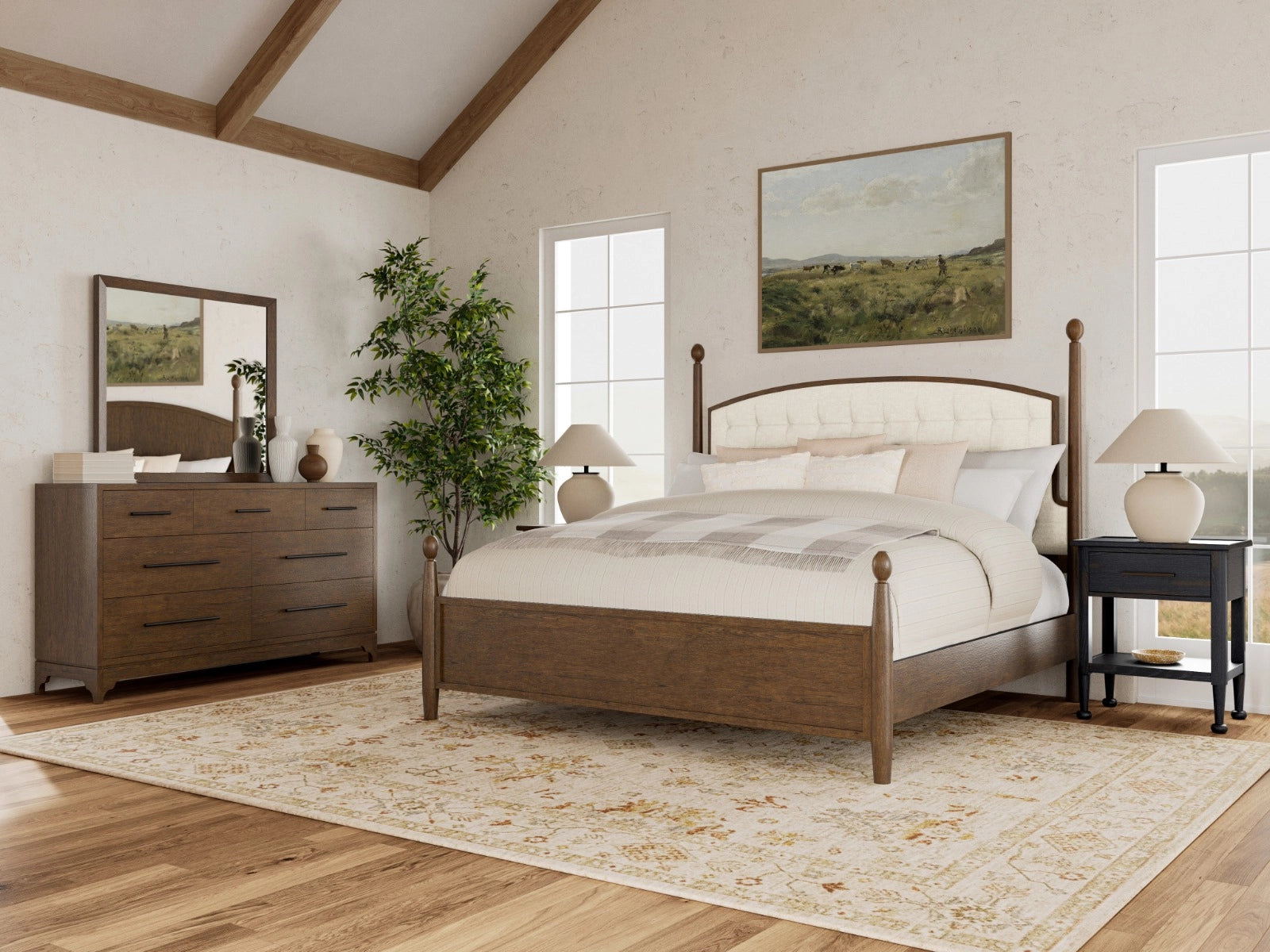 Riverside Furniture Calhoun Upholstered Panel Bed - Thumbnail 5