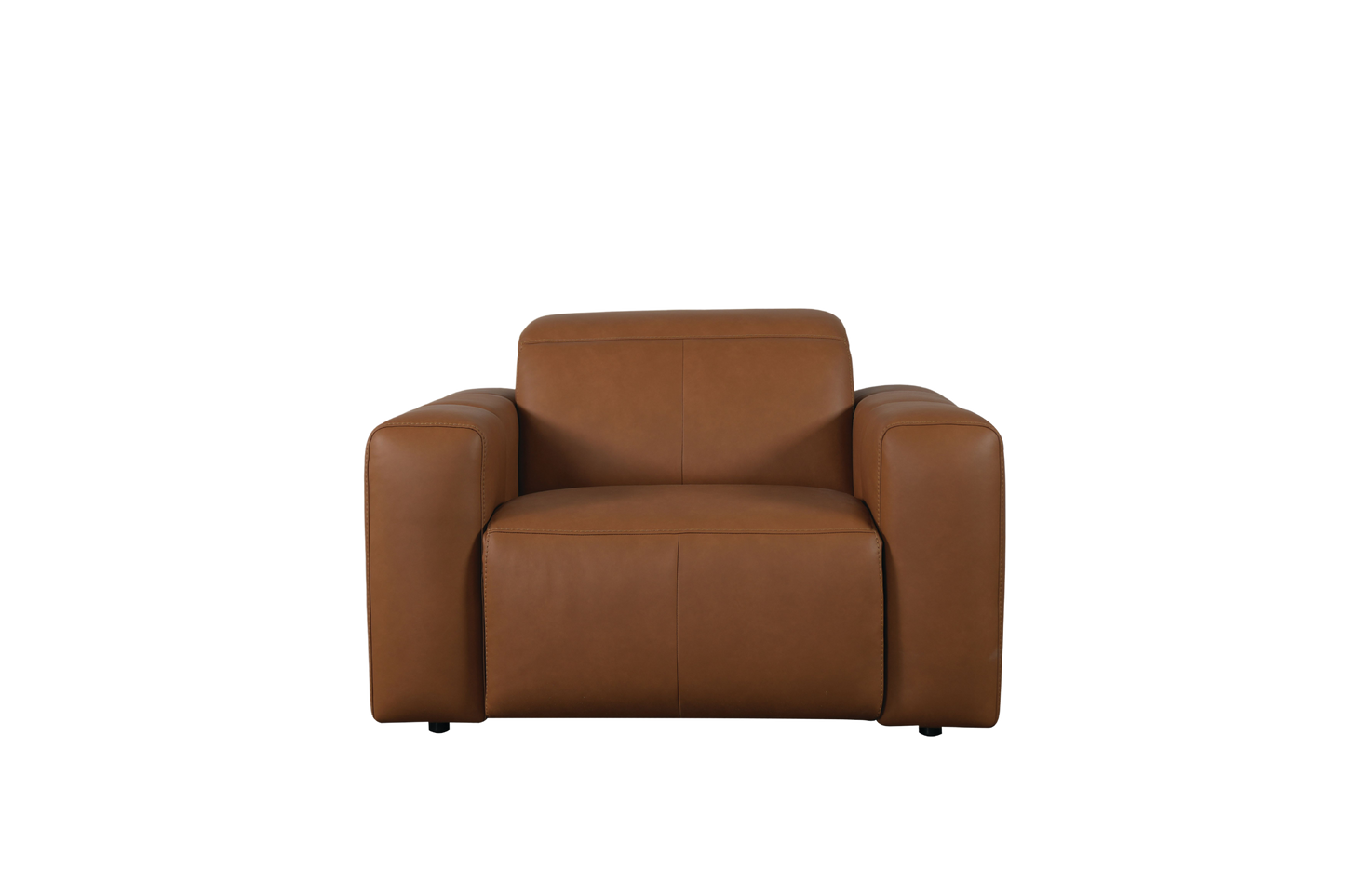 Bassett Club Level Airy Power Recliner-Antelope Leather - Chapin Furniture