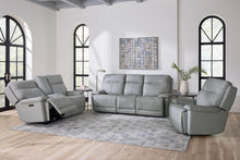 Bassett Club Level Fletcher Power Motion Consoled Loveseat in Gray - Chapin Furniture