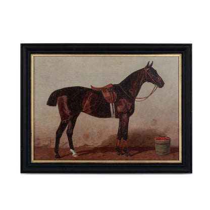 English Riding Horses Framed Print, Set of 4 Assorted Styles - Chapin Furniture