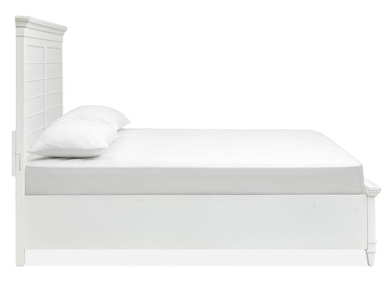 Charleston Complete California King Panel Storage Bed - White - Chapin Furniture
