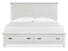 Charleston Complete King Panel Storage Bed - White - Chapin Furniture