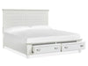 Charleston Complete California King Panel Storage Bed - White - Chapin Furniture