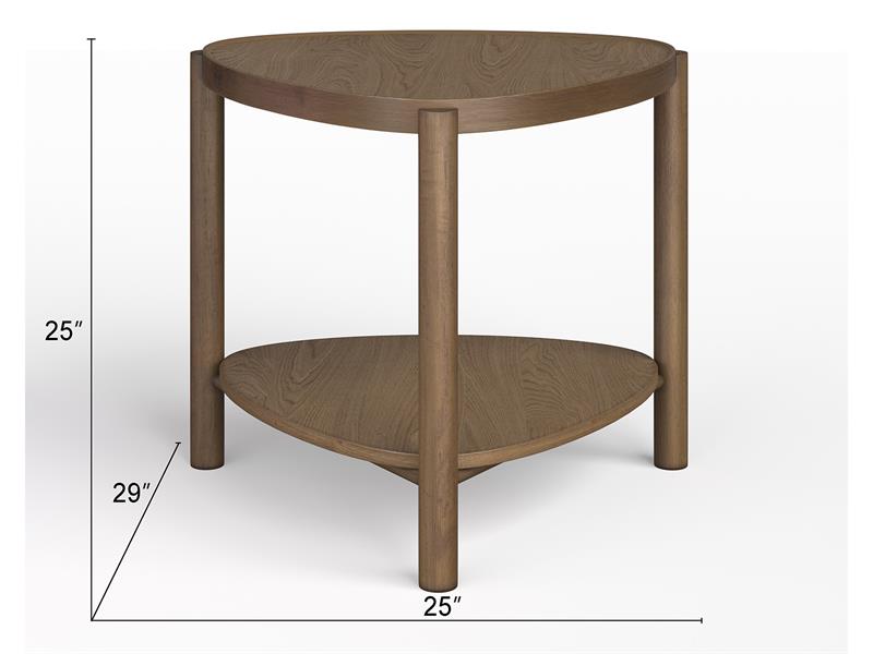 Hadleigh Brown Shaped Accent End Table - Chapin Furniture