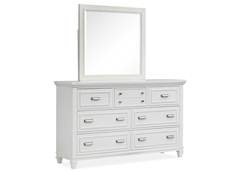 Charleston Landscape Mirror - White - Chapin Furniture