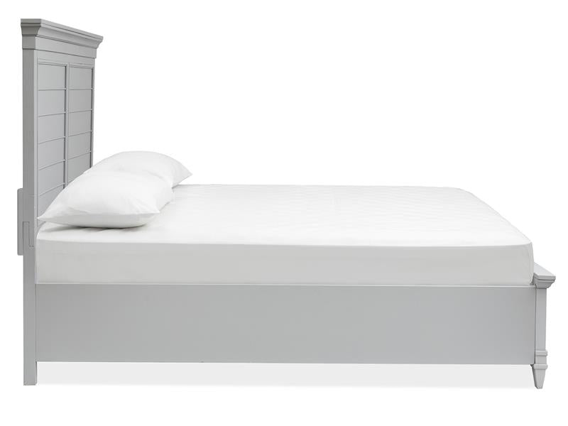 Charleston Complete California King Panel Bed - Grey - Chapin Furniture