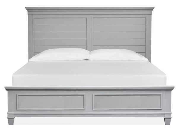 Charleston Complete King Panel Bed - Grey - Chapin Furniture
