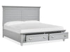 Charleston Complete King Panel Storage Bed - Grey - Chapin Furniture