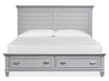 Charleston Complete Queen Panel Storage Bed - Grey - Chapin Furniture