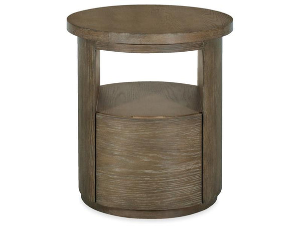 Bosley Lt. Brown Round End Table - Chapin Furniture