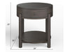 Hadleigh Black Round End Table - Chapin Furniture