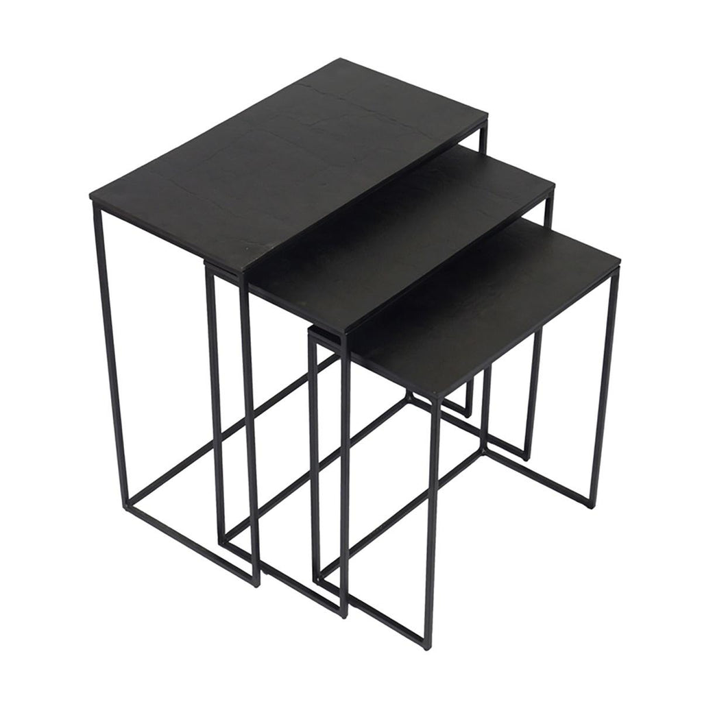 Marcus Accent Tables, Black- Set of 3 - Chapin Furniture