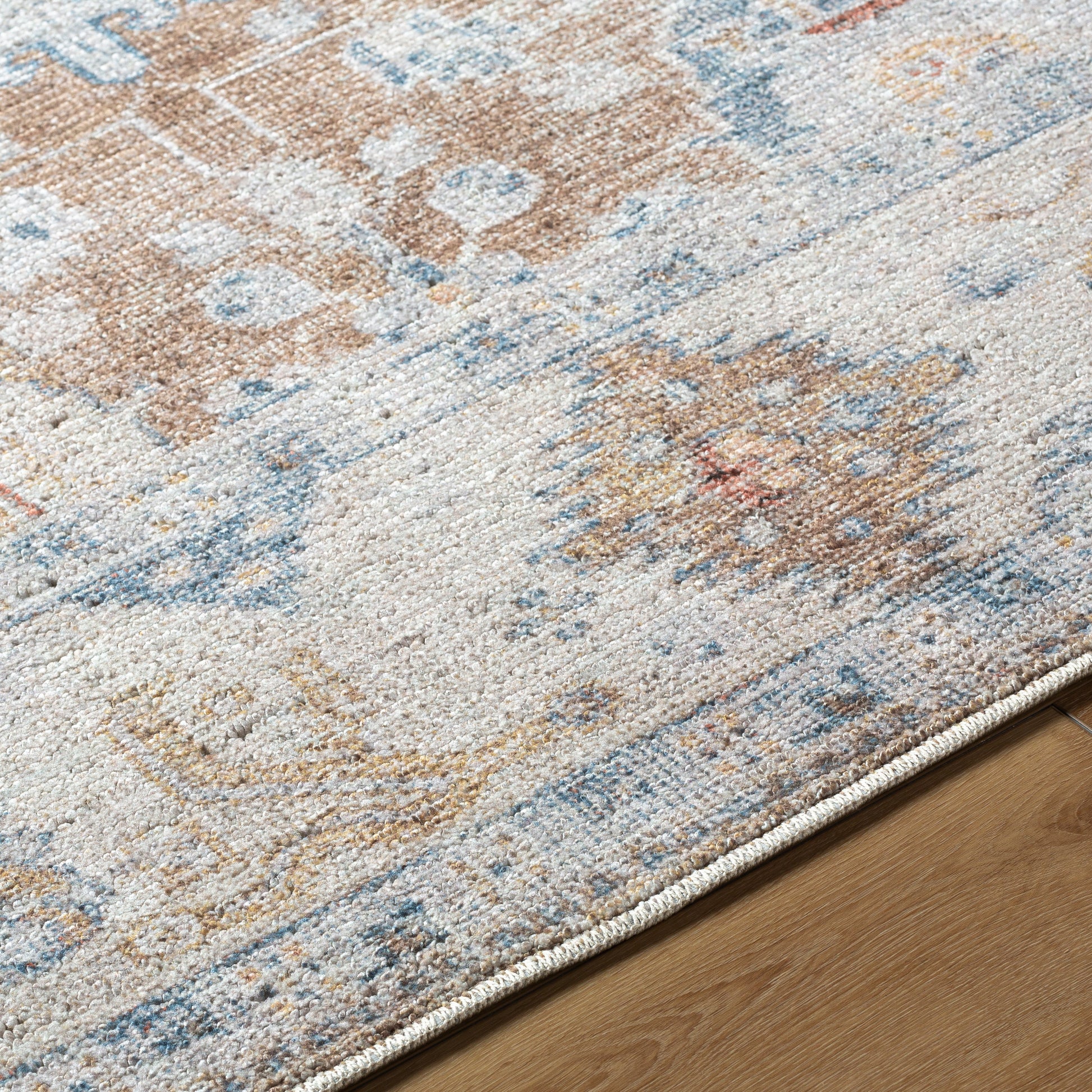 Marlon MLO-2307Rug- Mustard, Beige, Blue - Chapin Furniture