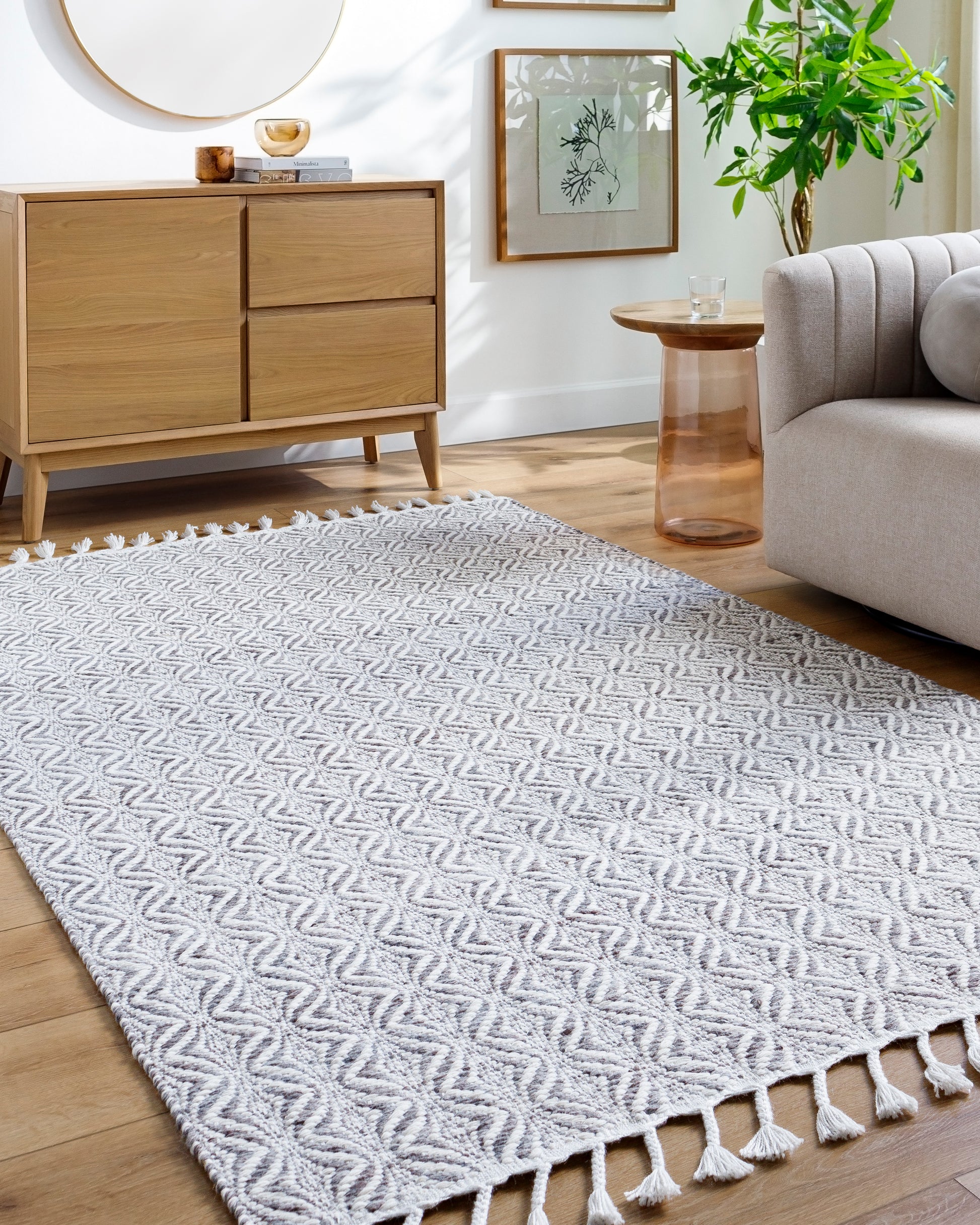 Peony PON-2300 Rug - Gray, White - Chapin Furniture